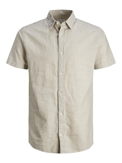 JACK & JONES JJELINEN BLEND SHIRT SS SN JNR Gömlek Erkek çocuk