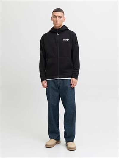 JACK & JONES Jjthatcher Sweat Zip Hood Kapüşonlu Fermuarlı Sweatshirt, 12278609
