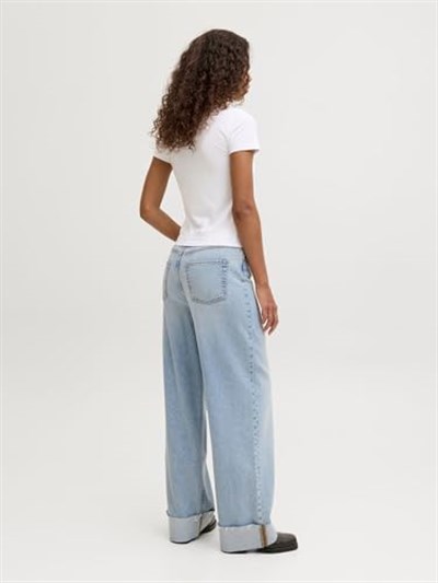 JACK & JONES JJXX JXTOKYO WIDE FOLD UP HW R6169 DNM LN Jean Kadın