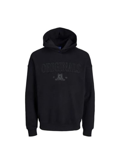 JACK & JONES JORSHADOW Kapüşonlu Sweatshirt Siyah, 12248784