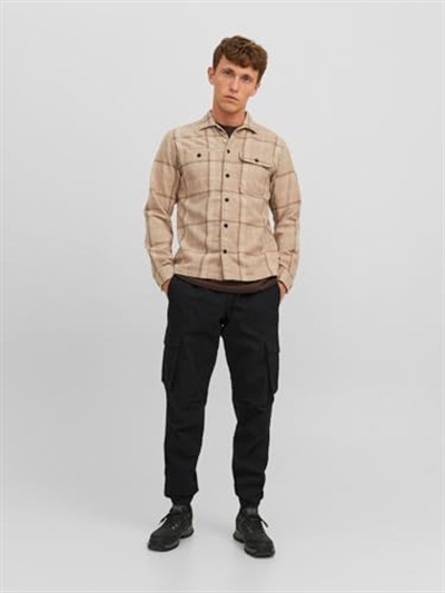 JACK & JONES JPSTKANE JJNOAH Cargo Pantolon Ribanalı Paça, 4SEPNBS35710