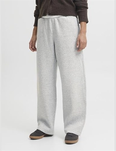 JACK & JONES JXSTUDIO VESTERBRO HW PANT SWT NOOS Kadın Pantolon Light Grey Melange Print:BRIGHT WHITE JJXX STUDIO M
