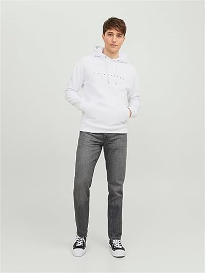 JACK & JONES Kabartma Baskılı Kapüşonlu Sweatshirt, 12233972 - Bedenler: S, M, L, XL, XXL