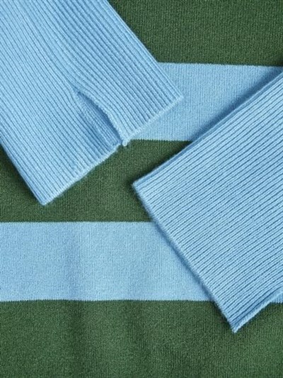 Jack & Jones Kadın Hakim Yaka Triko Uzun Kollu Jjxx Jxvalentina Soft Stripe Crop Knit Sn