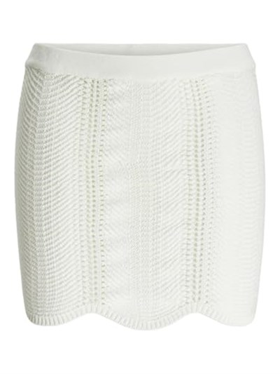 JACK & JONES Kadın JXWAVY SKIRT KNIT Mini Etek Kirli Beyaz XXS