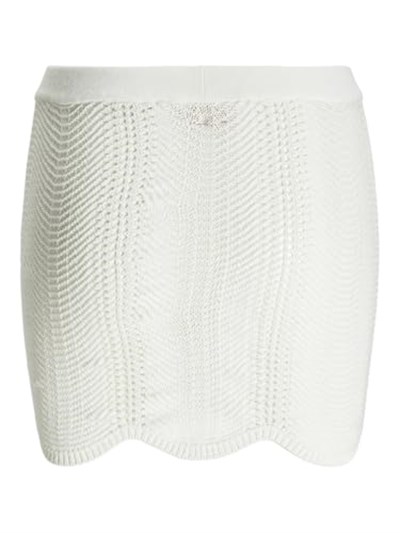 JACK & JONES Kadın JXWAVY SKIRT KNIT Mini Etek Kirli Beyaz XXS