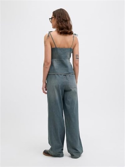 JACK & JONES Kadın Tişört JXTUVA DENIM TOP DNM
