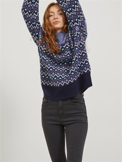 Jack & Jones Kadın Yüksek Yaka Triko Uzun Kollu Jjxx Jxrupa High Neck Knit