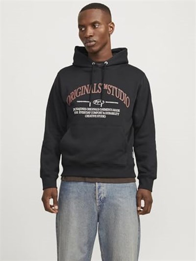 JACK & JONES Kapüşonlu Baskılı Sweatshirt, 12265823