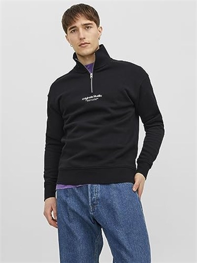 JACK & JONES ORIGINALS JORVESTERBRO SWEAT QUARTER ZIP HN SN Sweatshirt Erkek