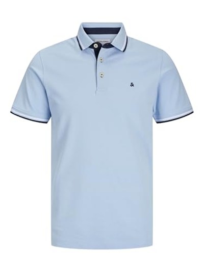 Jack & Jones Plus Jjepaulos Logolu Pamuklu Büyük Beden Düğmeli Polo Yaka T Shirt Erkek POLO YAKA T SHİRT 12143859