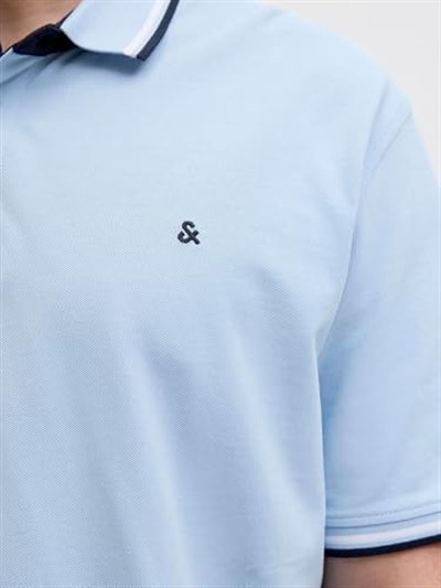 Jack & Jones Plus Jjepaulos Logolu Pamuklu Büyük Beden Düğmeli Polo Yaka T Shirt Erkek POLO YAKA T SHİRT 12143859
