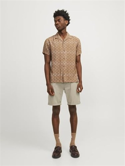 Jack & Jones Siyah Jpstrick Original Short Mid Şort, 12165892