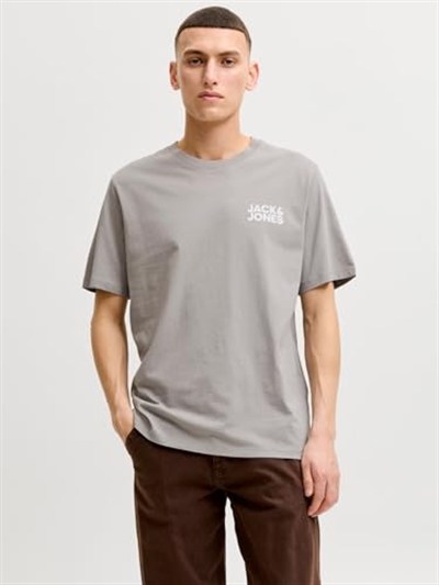 Jack & Jones Siyah Logo Baskılı Bisiklet Yaka T-shirt, 12151955-4