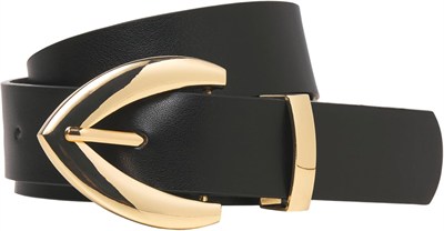 JACK & JONES Suni Deri Kemer, Tek Beden, 12281912, Black, kadın