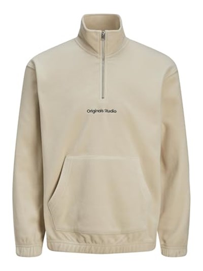 JACK & JONES Vesterbro Fermuarlı Yaka Erkek Polar 12262981 Bej XL XL