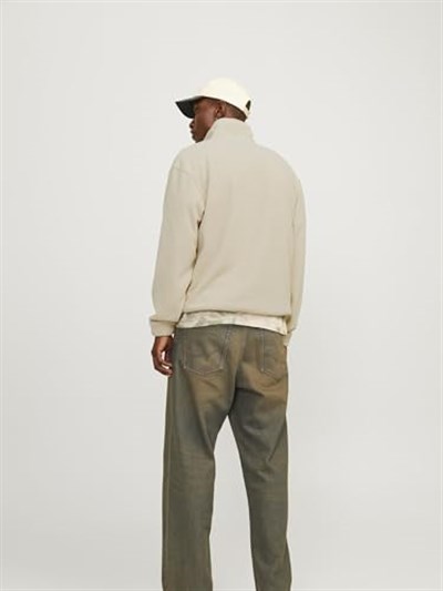 JACK & JONES Vesterbro Fermuarlı Yaka Erkek Polar 12262981 Bej XL XL