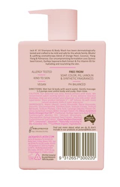 Jack N Jıll Jack N Jill Çocuklar İçin Tamamen Doğal Saç Ve Vücut Şampuanı (Pembe Kutu) - 300 Ml