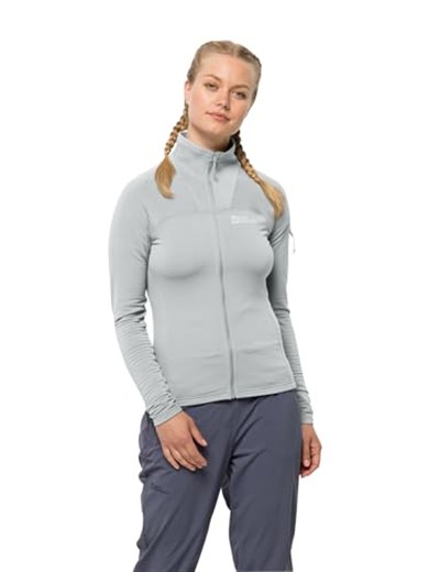 Jack Wolfskin 1710981_6709 Prelight FZ W Cool Grey Kadın Outdoor Polar Gri L