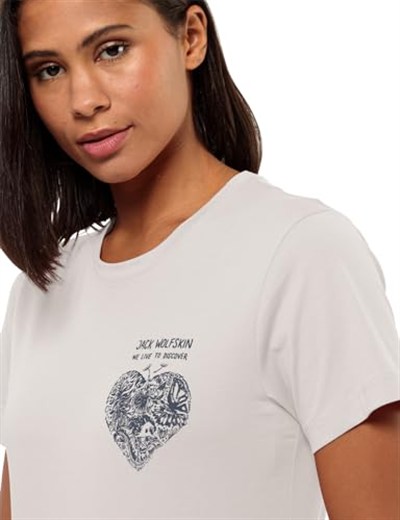 Jack Wolfskin Discover Heart T W Tişört Kadınlar