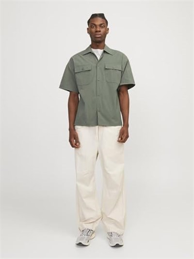 JACK&JONES JCOALTITUDE SHIRT SS OVERSIZED12251280 YEŞİL yeşil xxl