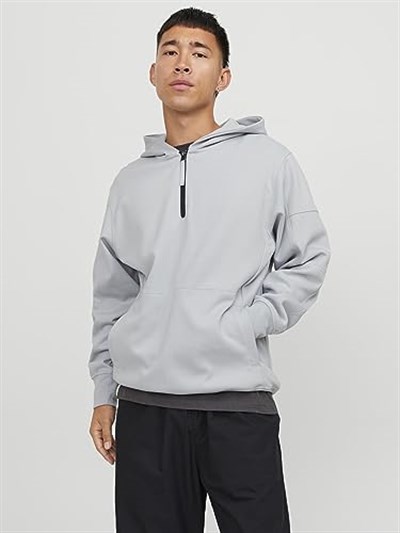 JACK&JONES JCOSHADE SWEAT HOOD GRİ gri m