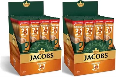 Jacobs 3ü1 Arada Kahve 80 adet (40x2 Paket)