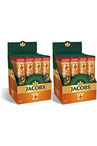 Jacobs 3ü1 Arada Kahve 80 adet (40x2 Paket)