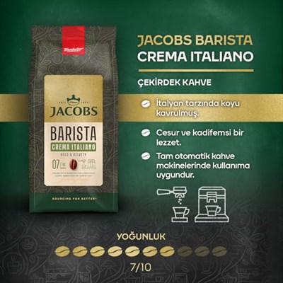 Jacobs Barista Editions Crema Italiano Çekirdek Kahve, 1 kg