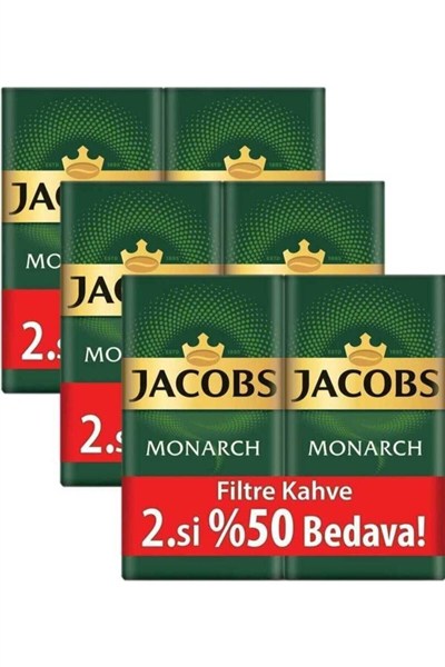 Jacobs Monarch Filtre Kahve 500 Gr 6lı Set (Toplam 3 Kg)
