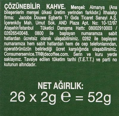 Jacobs Monarch Gold 2 gr 26lı Paket