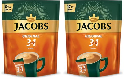 Jacobs Original 3 ü 1 arada Stick Karışım Kahve (2 paketi)