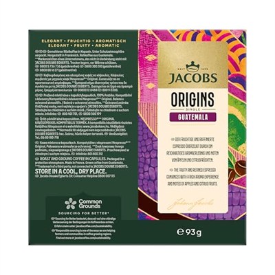 JACOBS Origins Guatemala Kapsül Kahve, 18 Adet