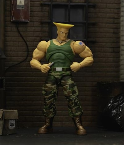 Jada Toys Street Fighter Figür Guile (15 cm) - Street Fighter 2den Hareketli Koleksiyon ve Aksiyon Figürü: The Final Challengers, Alternatif Başlı, Eller ve Aksesuarlar, 13 Yaşından İtibaren