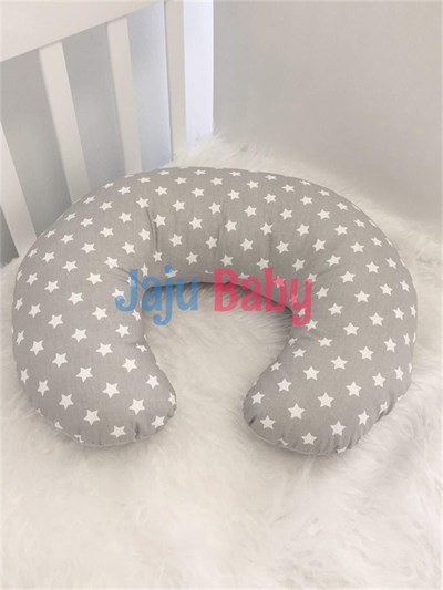 Jaju Baby Gri Desenli Emzirme Yastığı - Destek Minderi