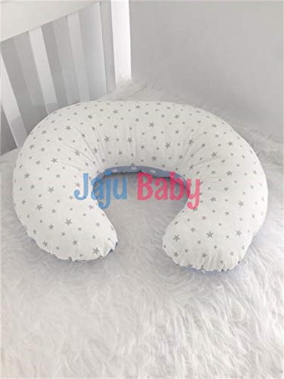 Jaju Baby Mavi Yıldız Desenli Emzirme Yastığı - Destek Minderi