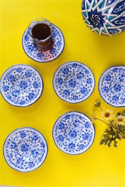 Jamuor Mess Fulya Porselen Çay Tabak Takımı 12Cm 6 Parça