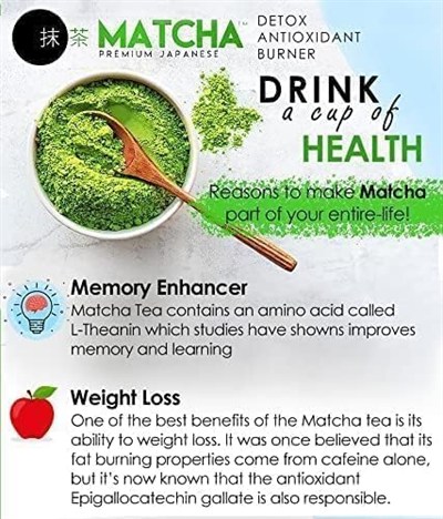 Japanese Matcha Tea Green Tea Detox Antıoxıdant Burner 6BoxX 20 Pcs