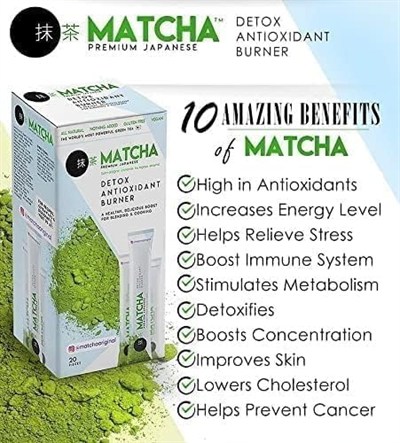 Japanese Matcha Tea Green Tea Detox Antıoxıdant Burner 6BoxX 20 Pcs