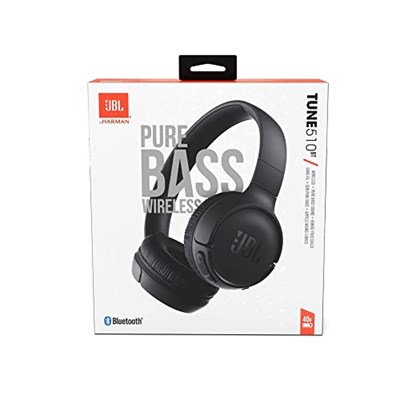 JBL Tune 510BT: Pure Bass Sound ile kablosuz, kablolu, bluetooth Kulak Üstü Kulaklıklar - Siyah - Seçenekler: kulaklıklar, sadece kulaklıklar