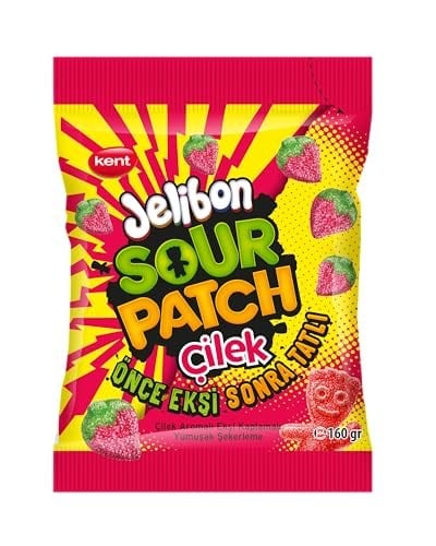 Jelibon Sour Patch Çilek Aromalı Yumuşak Şekerleme 160 Gr 1 Adet