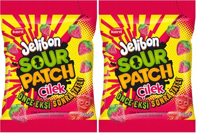 Jelibon Sour Patch Çilek Aromalı Yumuşak Şekerleme 160 gr 2li paket