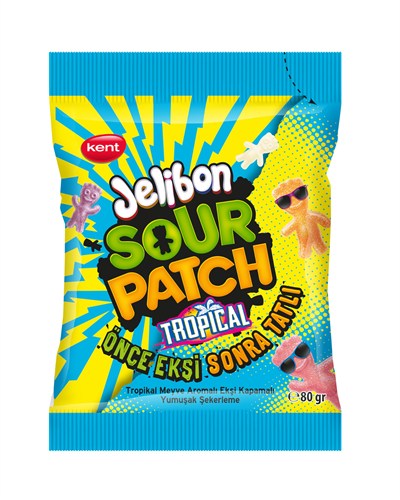 Jelibon Sour Patch Kids Tropical Aromalı Yumuşak Şekerleme 80 gr