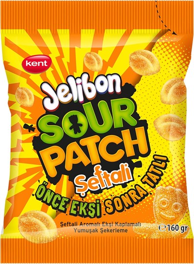 Jelibon Sour Patch Şeftali Aromalı Yumuşak Şekerleme 160 gr