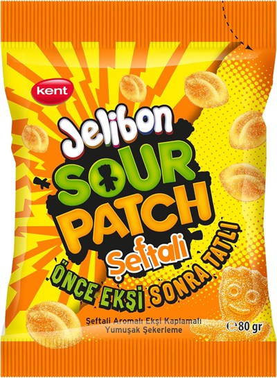 Jelibon Sour Patch Şeftali Aromalı Yumuşak Şekerleme 80 gr