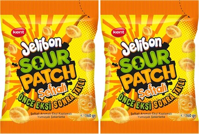 Jelibon Sour Patch Şeftali Aromalı Yumuşak Şekerleme 160 gr (2 paketi)