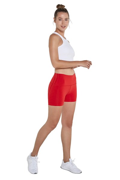Jerf Aruba Toparlayıcı Mini Şort Kırmızı