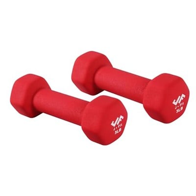 JFIT Dambıl El Ağırlığı Çiftleri ve Setleri - Neopren ve Vinil Dambıl Çiftleri Seçenekleri veya 7 Neopren Dambıl Raf Seti Seçenekleri - Premium Kaymaz, Renk Kodlu Altıgen Şekilli El Ağırlıkları