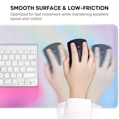 JIKIOU Büyük oyun mouse pedi, su geçirmez, bulut klavye, bilek desteği ve bulut fare, bilek desteği ile ergonomik bilgisayar masası matı, klavye ve fare için (yağmur yayı)
