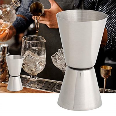 Jingyi Kokteyl Jigger, 20/40 ml Paslanmaz Çelik Kokteyl Jigger Çift Kafa Ölçüm Kabı Ons Alkol Ölçüm Kabı